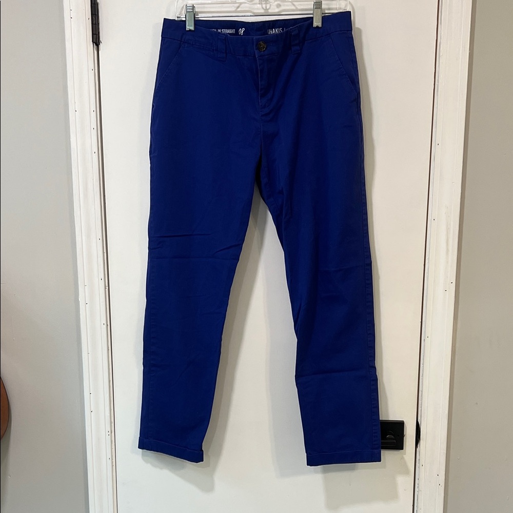 GAP Women's Straight Leg Pants Bright Blue